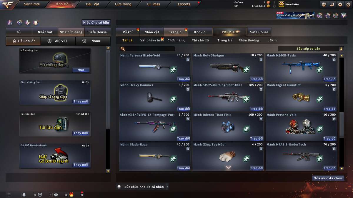 shop acc cf uy tin gia re